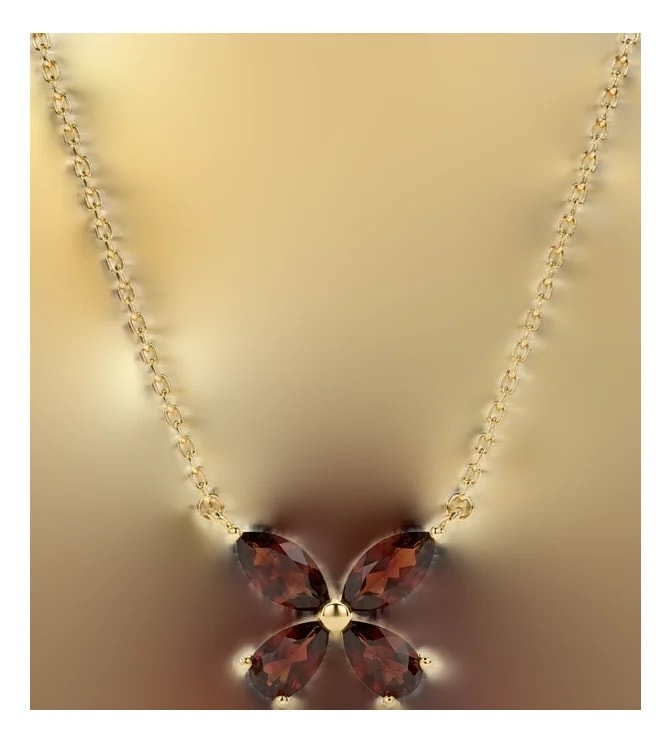 Dainty Flower | Gemstone Floral | January Birthstone — Jewelry — resale