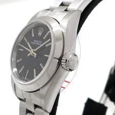 Rolex Oyster Perpetual 67810 24.0mm Stainless Steel Black #UW939 2