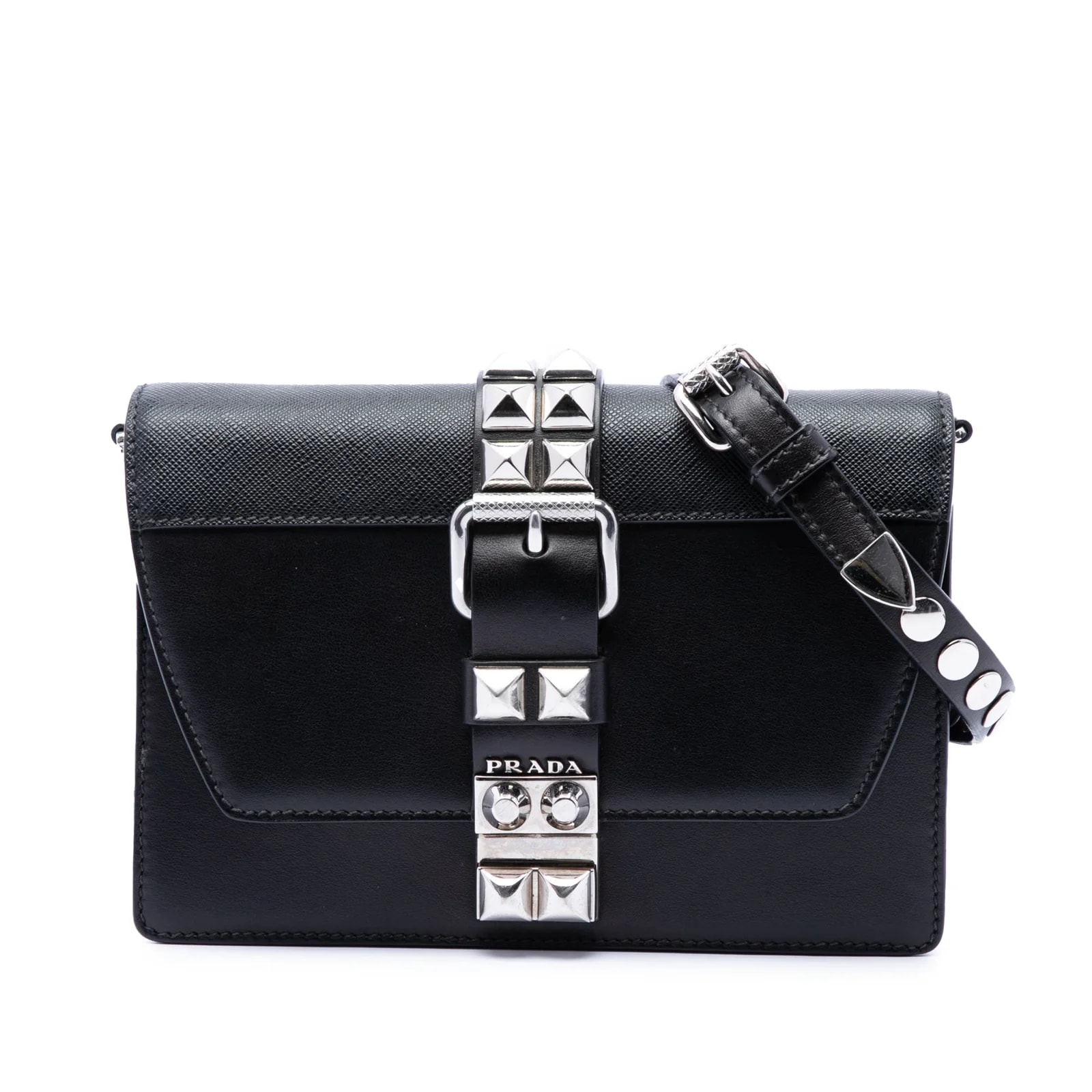 Prada — City and Studded Elektra Crossbody — Handbag — resale