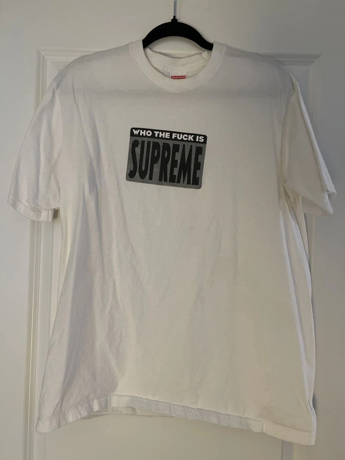 Supreme — Who the Fuck Is Supreme Tee — streetwear — resale