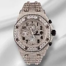 Audemars Piguet — Audemars Piguet Royal Oak Offshore 42mm 30ct Diamonds Steel 25770ST Papers — Watch — resale
