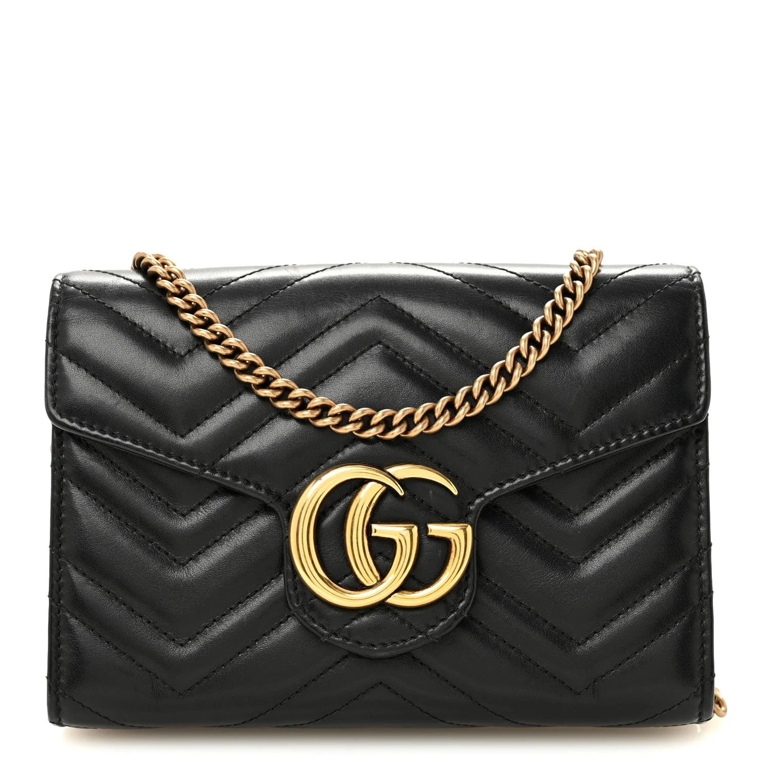 Gucci — Matelasse GG Marmont Chain Wallet — Handbag — resale