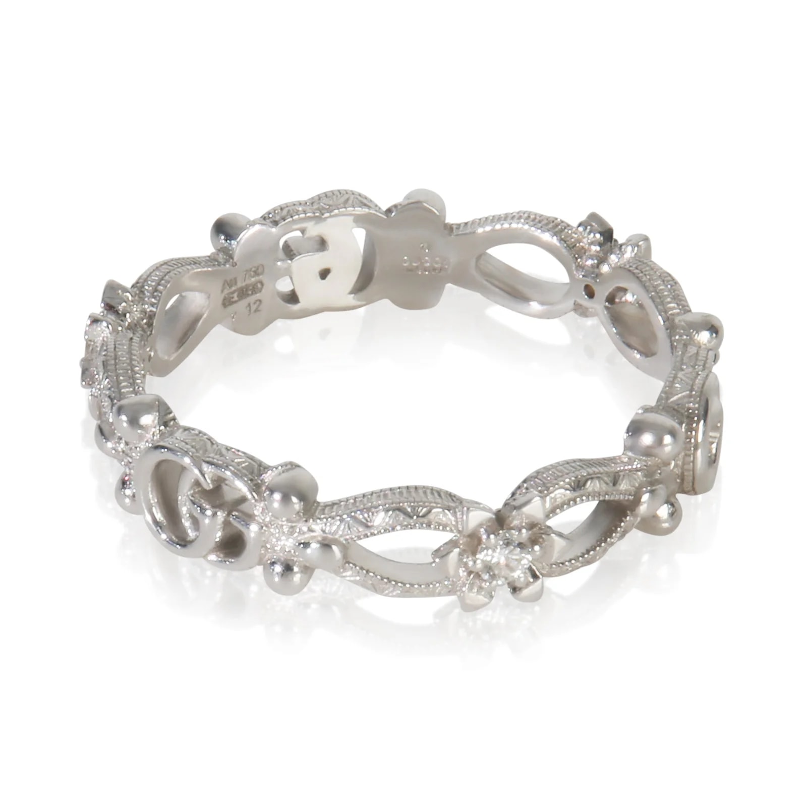 Gucci — Gucci White Gold Flora Double G & Flower 18k — Jewelry — resale