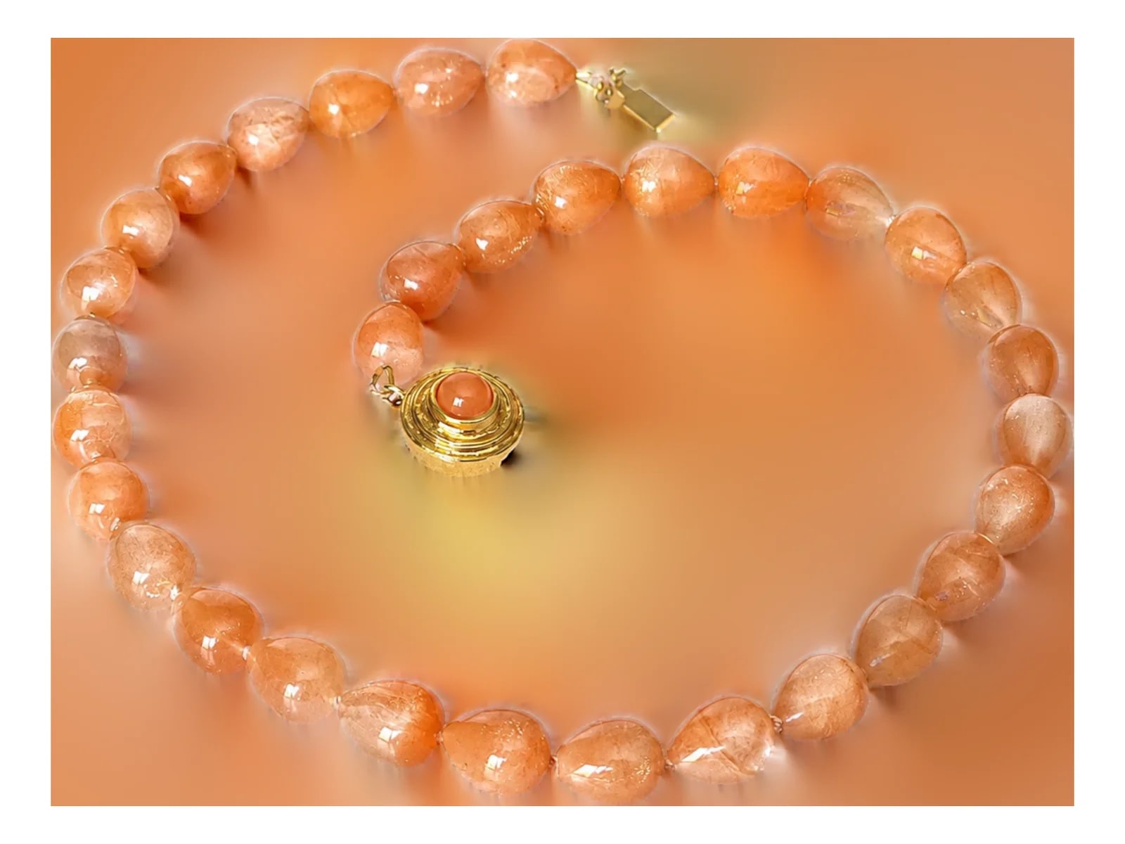 Moonstone Beaded With Plate Clasp — Jewelry — resale