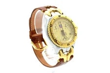 TAG Heuer CG1121-0 Sel Chronograph Gold Dial 39mm Bands Leather From Japan 4