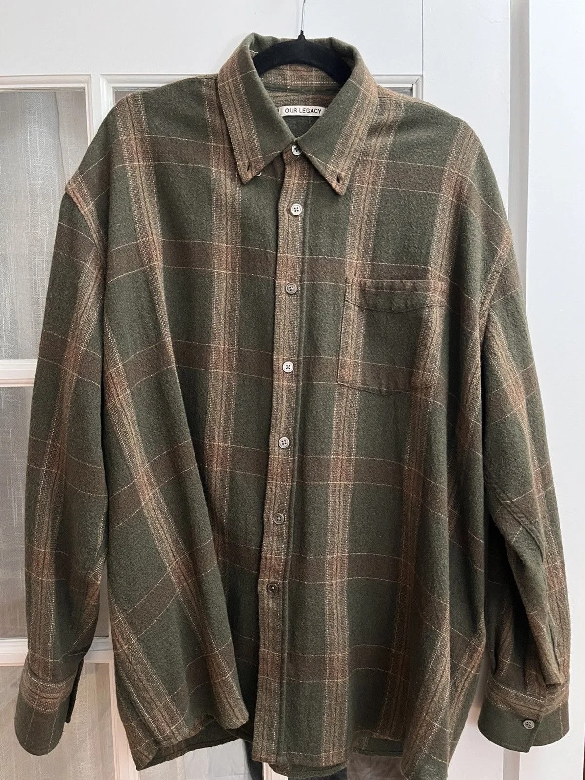 Our Legacy — Our Legacy Columbia Check Borrowed Shirt 48 — streetwear — resale