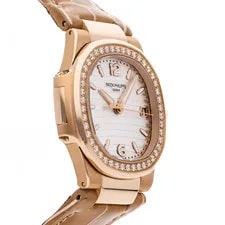 Patek Philippe Nautilus Date Rose Gold Diamond 32 Quartz 7010R-011 3