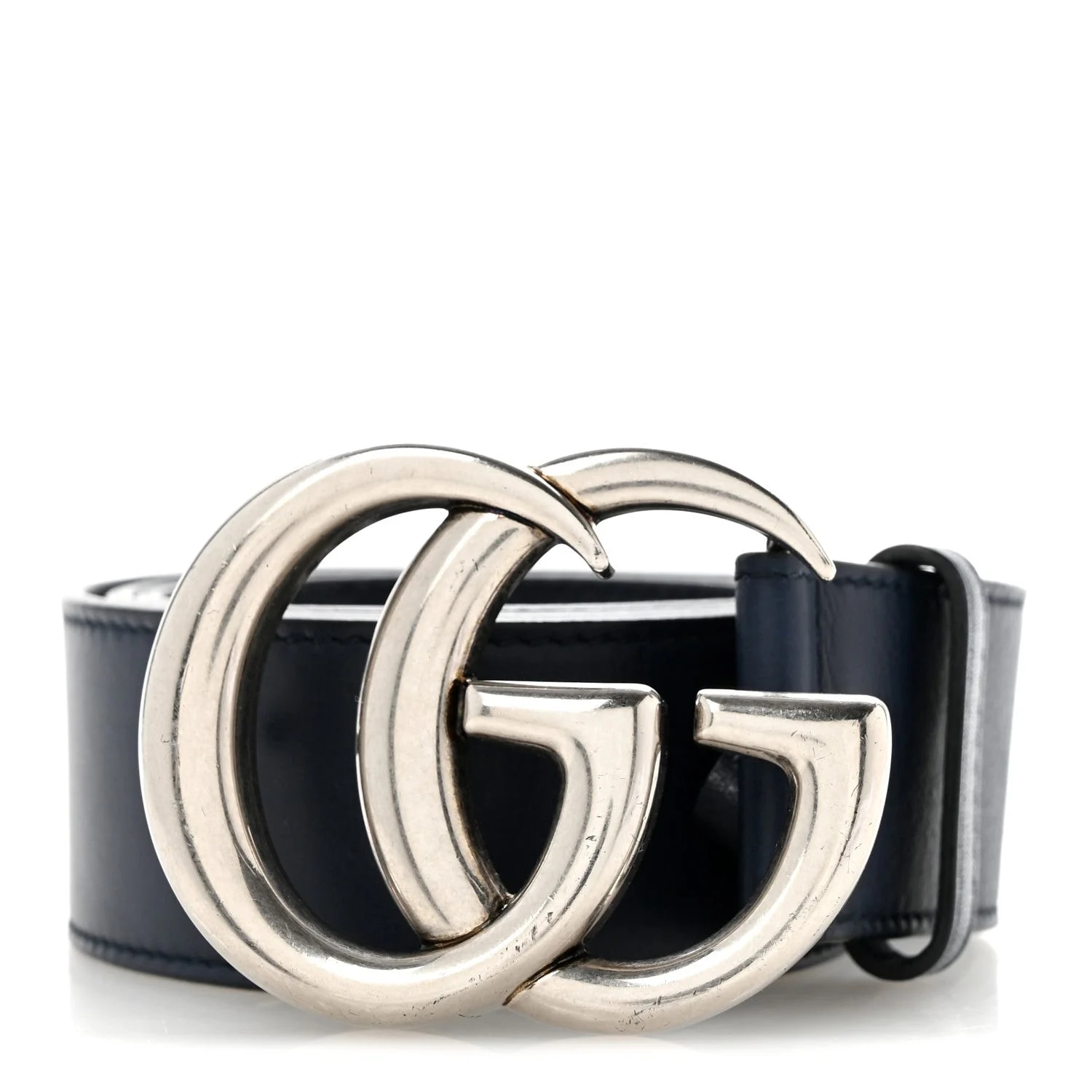 Gucci — Moon Nickel Double G 40mm Belt 85 34 — Accessory — resale