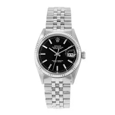 Rolex Datejust 36 1601 Black Index Steel White Gold 1972 2