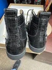 Christian Louboutin Louis Orlato Flat Reptile High-Top Sneakers 3
