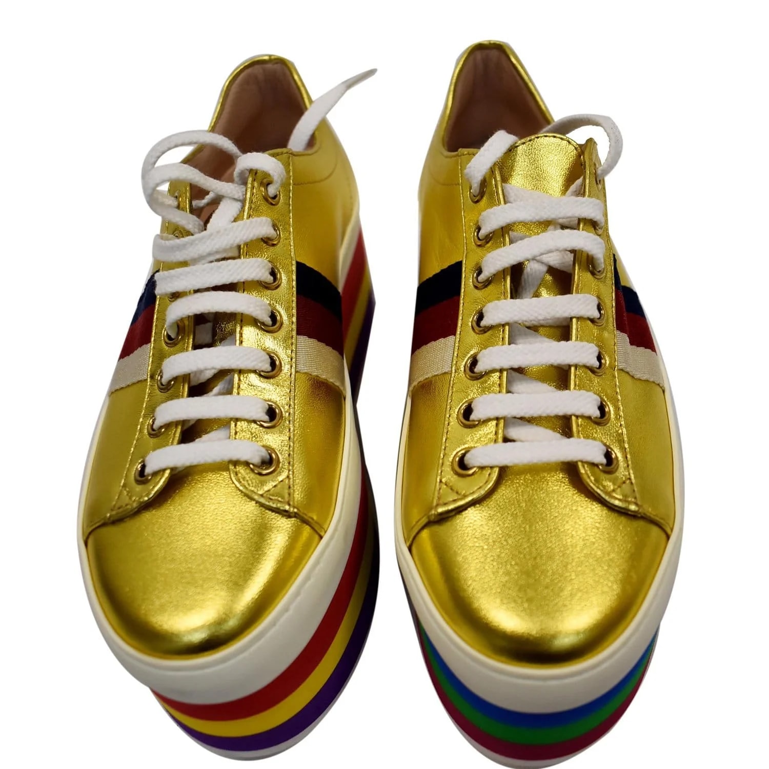 Gucci — Gucci Peggy Metallic Platform 474538 Size 36 - Final Sale — Sneaker — resale