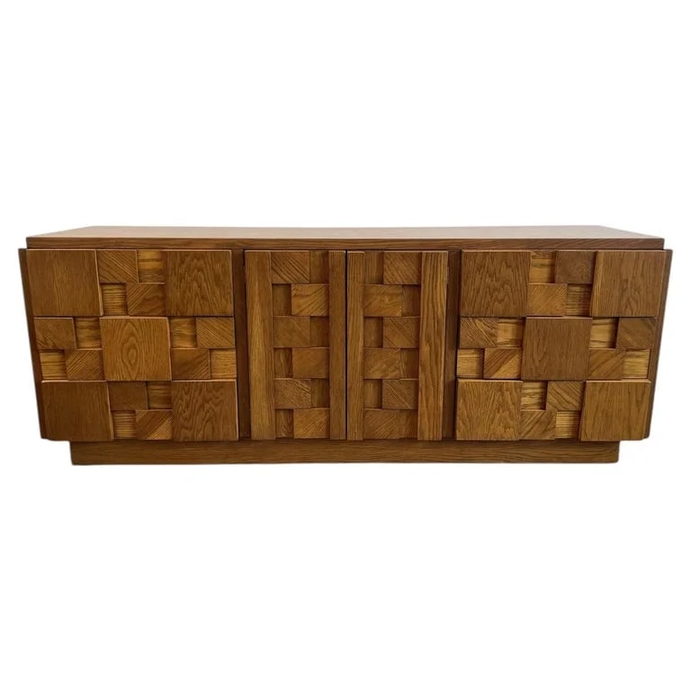 Lane Furniture — 1970s Lane Brutalist Dresser Credenza — Furniture — resale