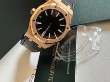 Audemars Piguet Royal Oak 41MM Rose Gold 15510.OR.D002CR.02 Black 18K Set 4