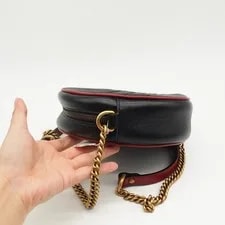Gucci GG Marmont Color-Blocked Logo Quilted Chain - Very Good #9QQP2W 4