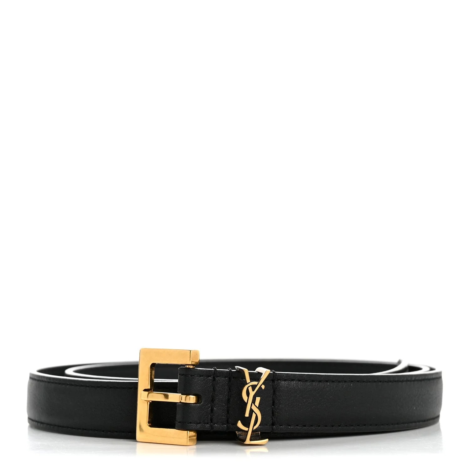 Saint Laurent — Smooth Square Buckle Belt 90 — Accessory — resale
