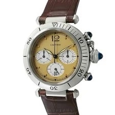 Cartier — Cartier Pasha 38mm Chronograph W3100355 Beige / White — Watch — resale