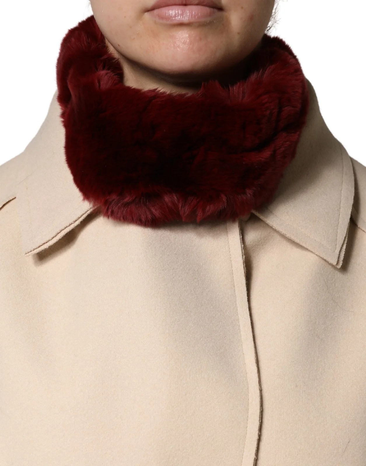 Dolce & Gabbana — Dolce & Gabbana Lamb Fur Collar Neck Wrap 50cm X 8cm Scarf — Accessory — resale