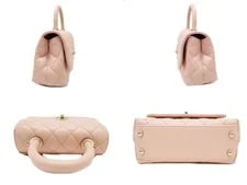 Chanel AS2215 Grained GHW Top Handle Flap #006 3