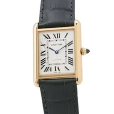Cartier — Cartier Tank WGTA0357 18K Yellow Gold / Leather 38.1mm Ivory Dial #TZW074 — Watch — resale