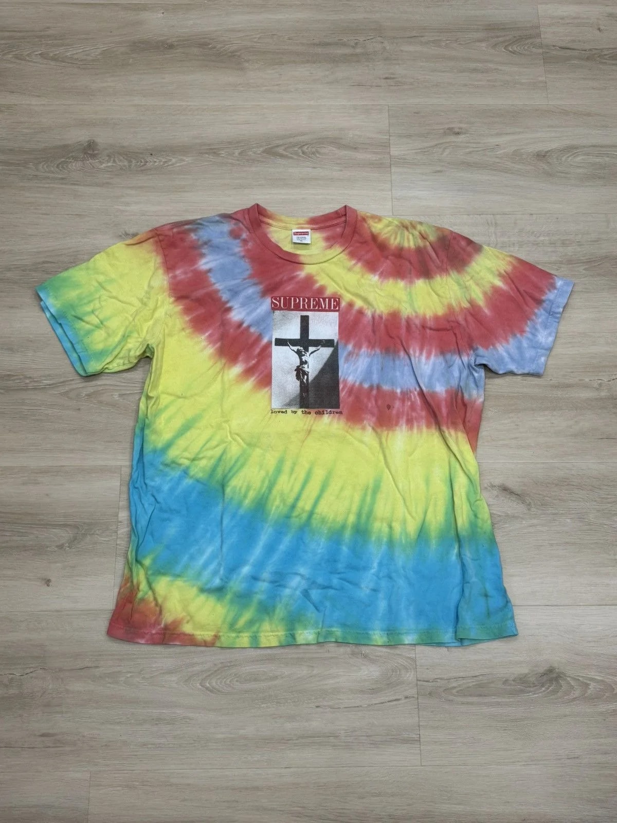 Supreme — Supreme Loved By the Children Tee ‘Tie Dye’ — streetwear — resale