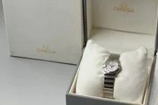 W/ Box Omega Constellation My Choice cal.1456 White Quartz Japan 3