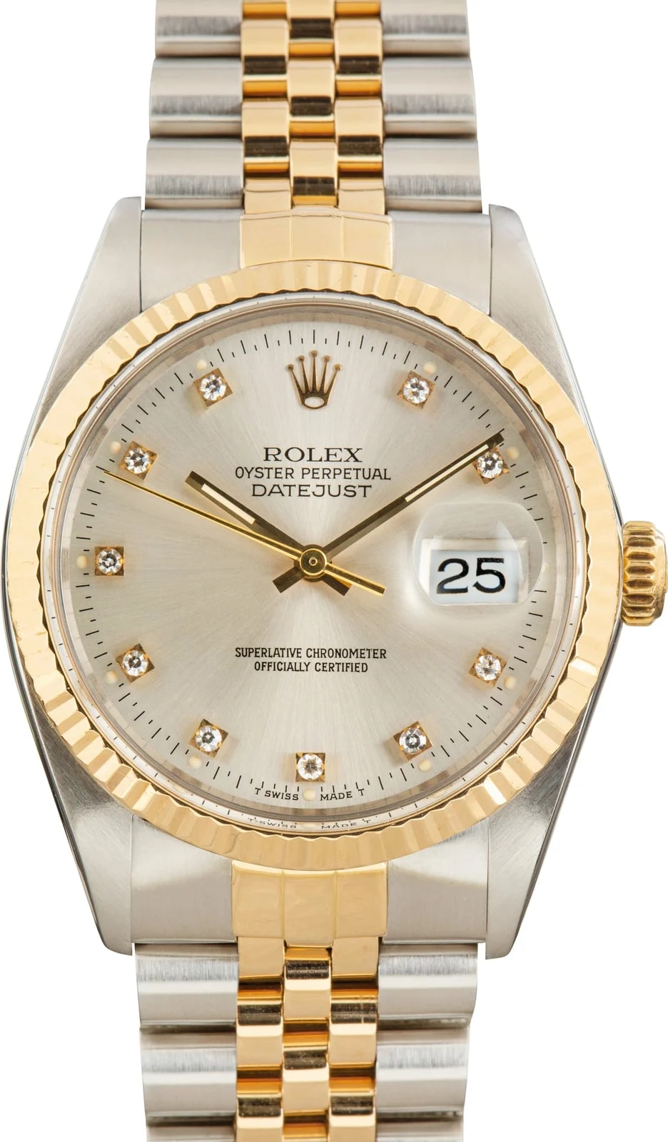 Rolex Datejust Ref 16013 Diamond Silver Dial 2