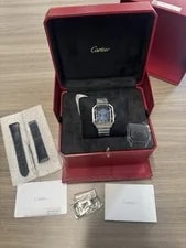 2025 Cartier Santos Green Dial Medium Size WSSA0061 Unworn Complete Set 2