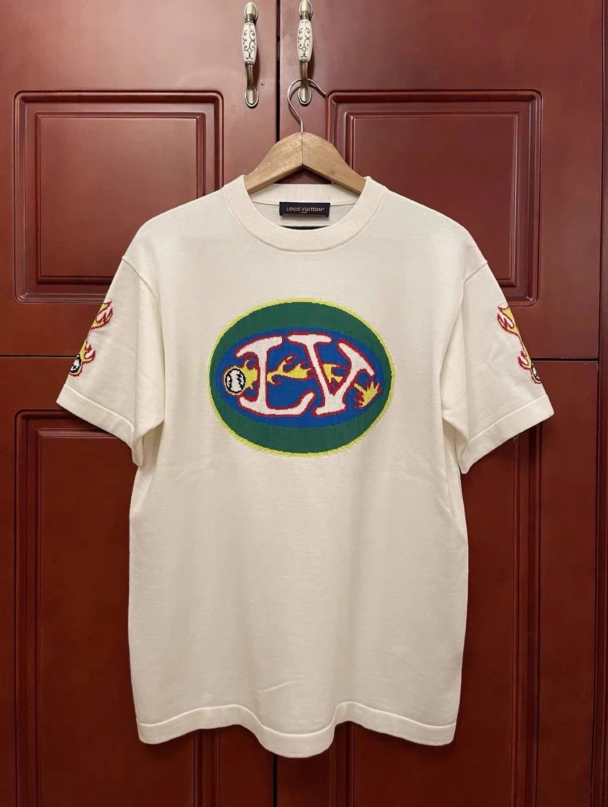 Louis Vuitton — Louis Vuitton Baseball Graphic Intarsia T-Shirt — streetwear — resale