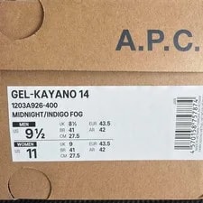 9.5US A.p.c. Asics Gel-Kayano 14 4