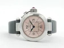Cartier Miss Pasha Pink Dial 27mm Stainless Steel Quartz W3140026 2973 2