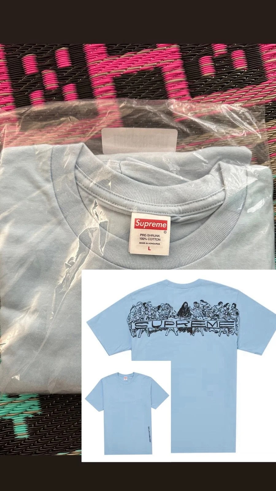 Supreme — (NEW) Supreme Supper Tee (Size L, ) — streetwear — resale
