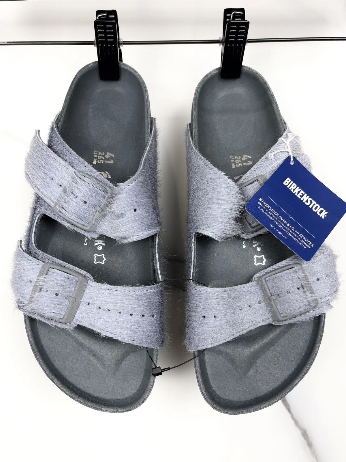 Rick Owens — Rick Owens Pony Hair Fur Arizona Birkenstock Sandals — Sneaker — resale