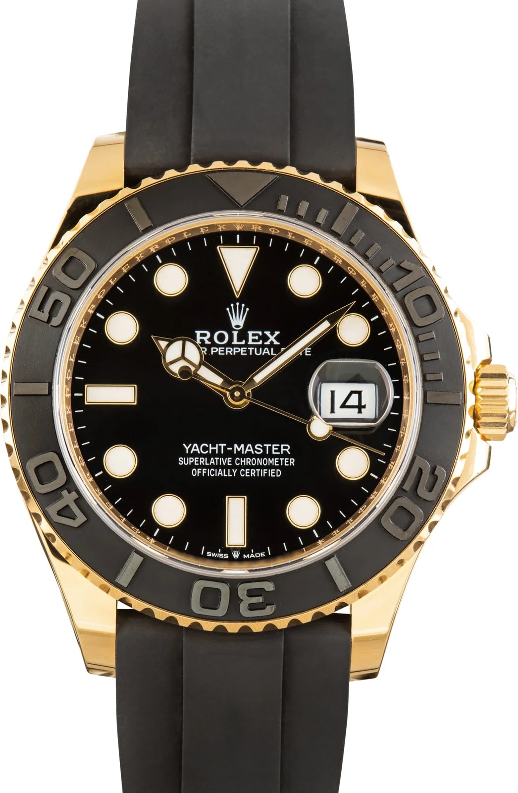 Black Dial Rolex Yacht-Master 42 18k Yellow Gold Ref 226658 2