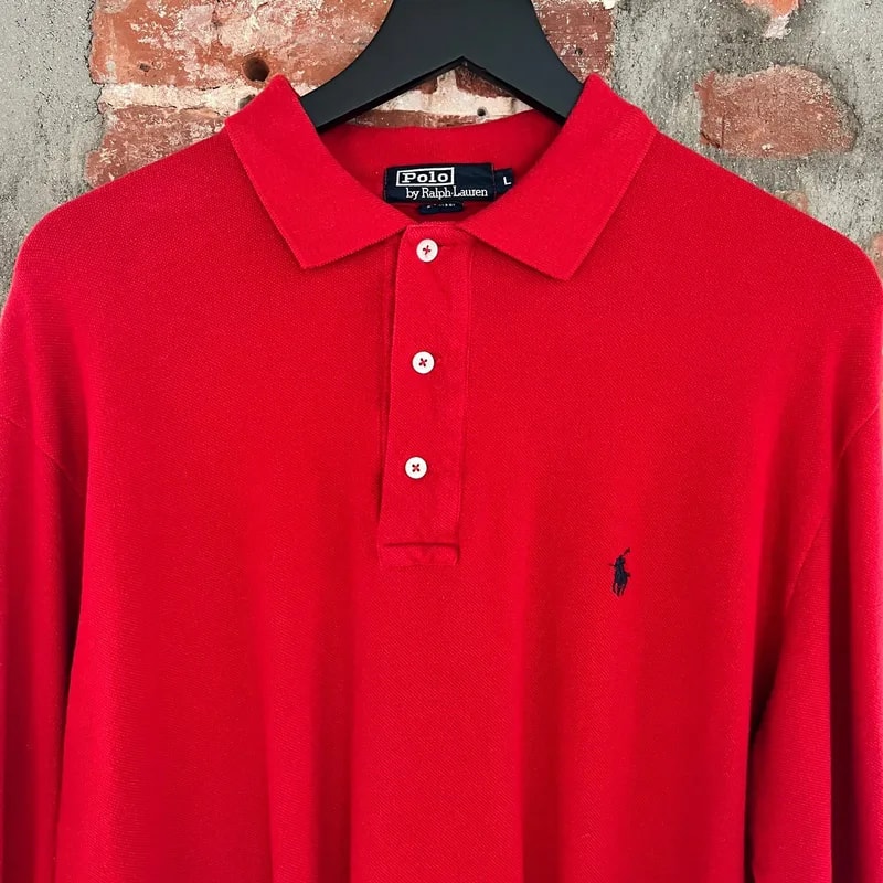 Polo Ralph Lauren — VTG Polo Ralph Lauren Made USA LS Polo Shirt L — streetwear — resale