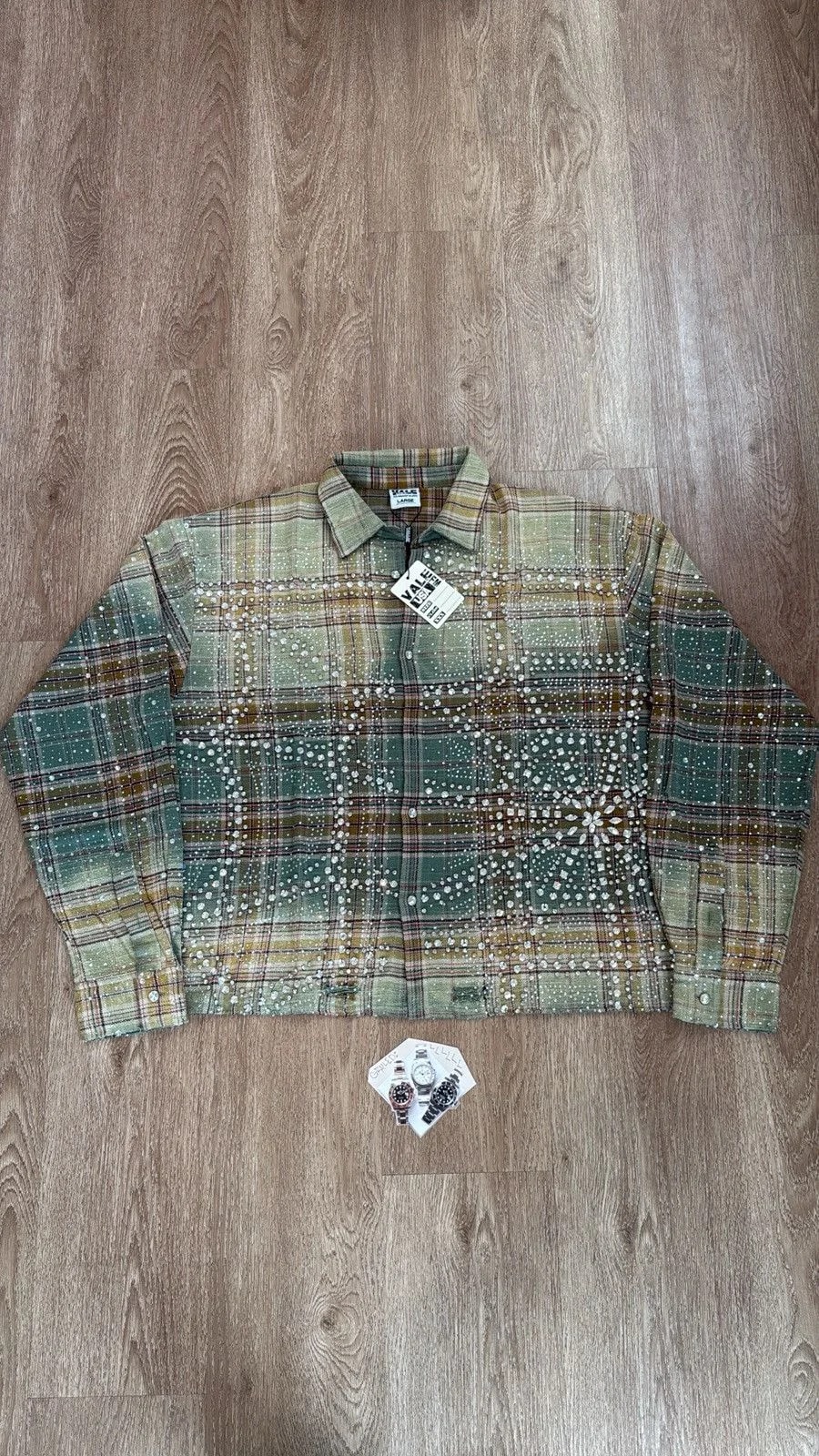 Vale Forever ‘Mystikal’ Rhinestone All-Over Flannel Shirt — streetwear — deal
