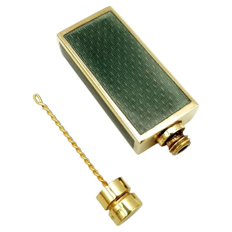 Perfume Holder Handbag Sterling With Fired Enamel on Guilloché Salimbeni — Furniture — resale