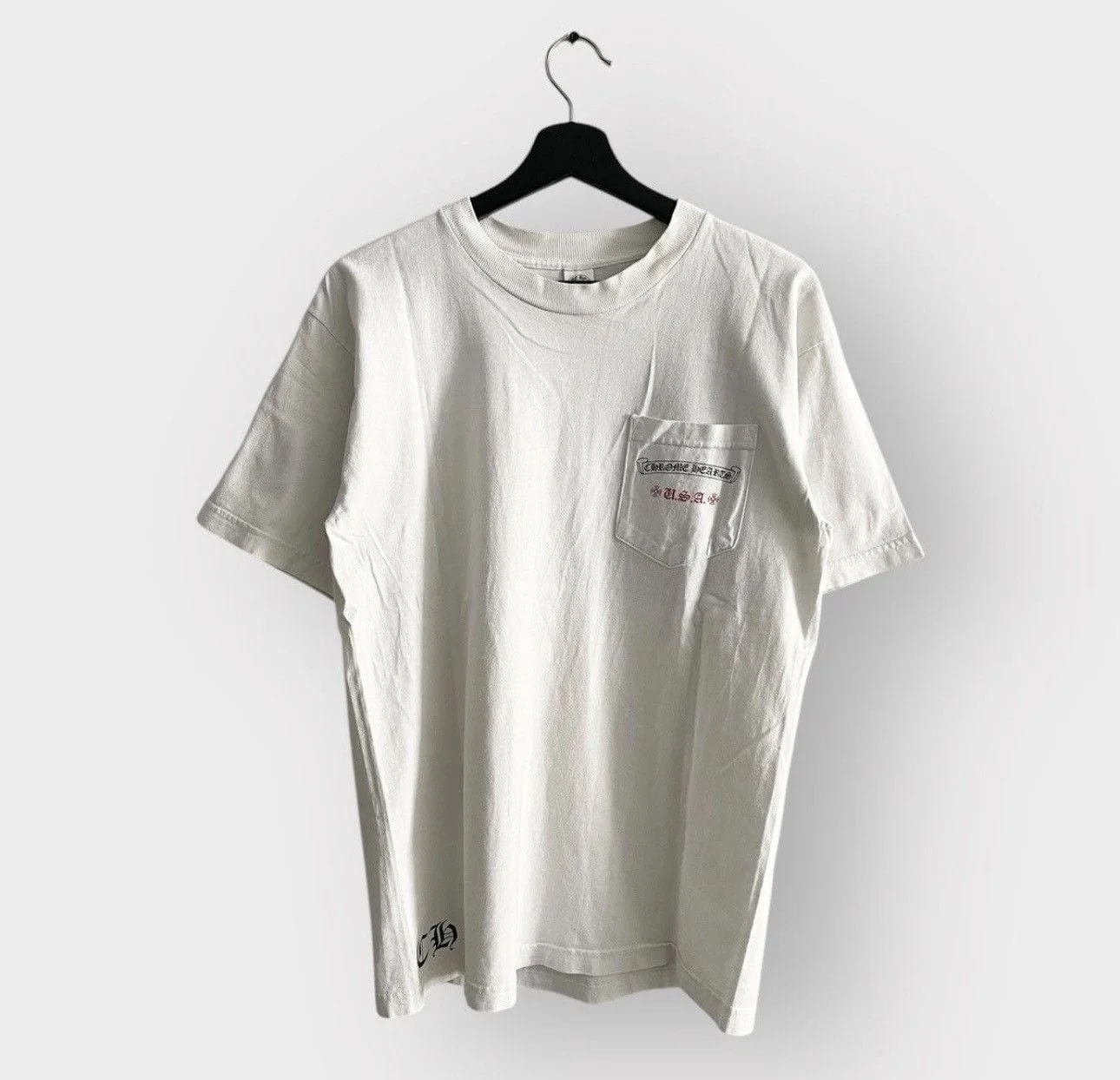 Chrome Hearts — Steal! 2000s Hearts American Flag Crosses Pocket Tee — streetwear — resale