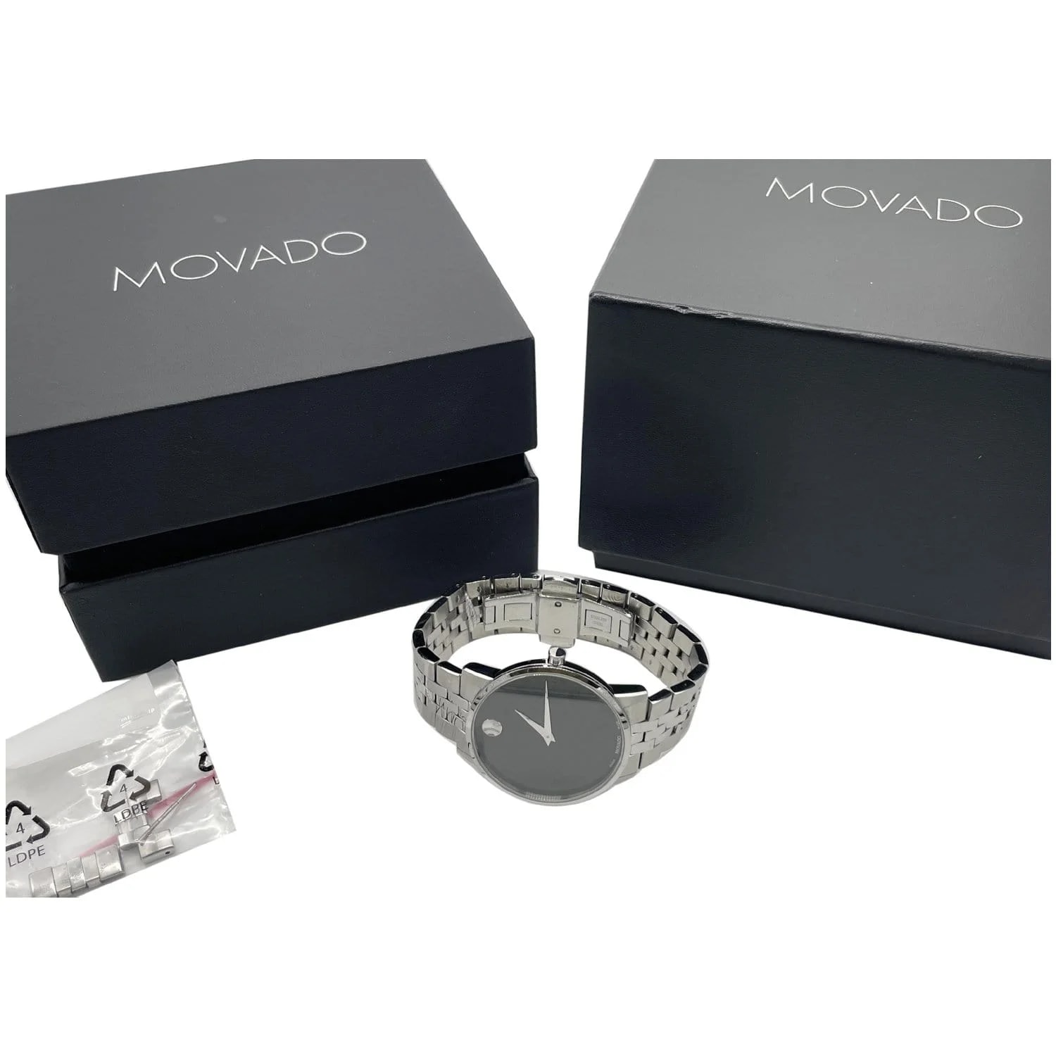 Movado Museum Classic Stainless Steel Bracelet Black Dial 40MM 2