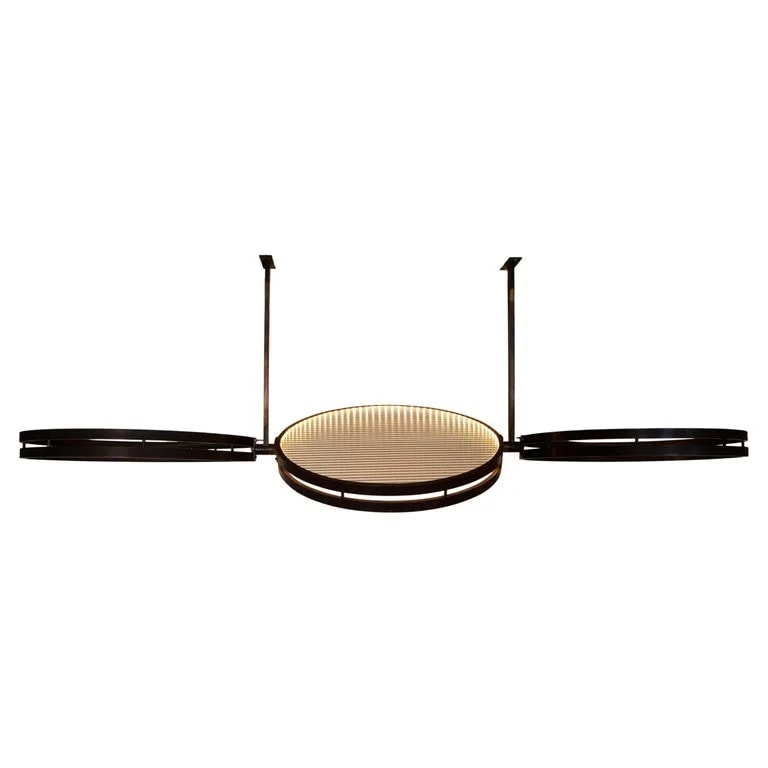 Atelier Boucquet — Trimonocle Pendant Brass Bronzed and Grated Glass By Atelier Boucquet — lighting — resale