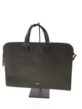 Prada — Prada Triangle Plate Briefcase Plain — Handbag — resale