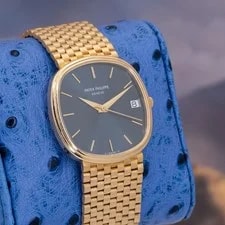 Patek Philippe Golden Ellipse Jumbo 3734/002 Blue Dial 18k Yellow Gold 3