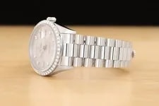 Rolex Day-date 18346 36MM Silver Factory Diamond Platinium President 3
