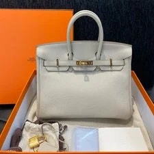 Hermès — Hermes Birkin 25 Top Handle White Gold Classic D — Handbag — resale