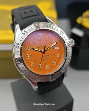 Breitling — Breitling Superocean Coral / Orange Dial Ref: A17040 / Box & Papers + New Strap — Watch — resale