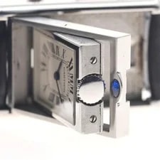 Cartier Tank Basculante MM W1014558 24mm SS Beige #C1724 3