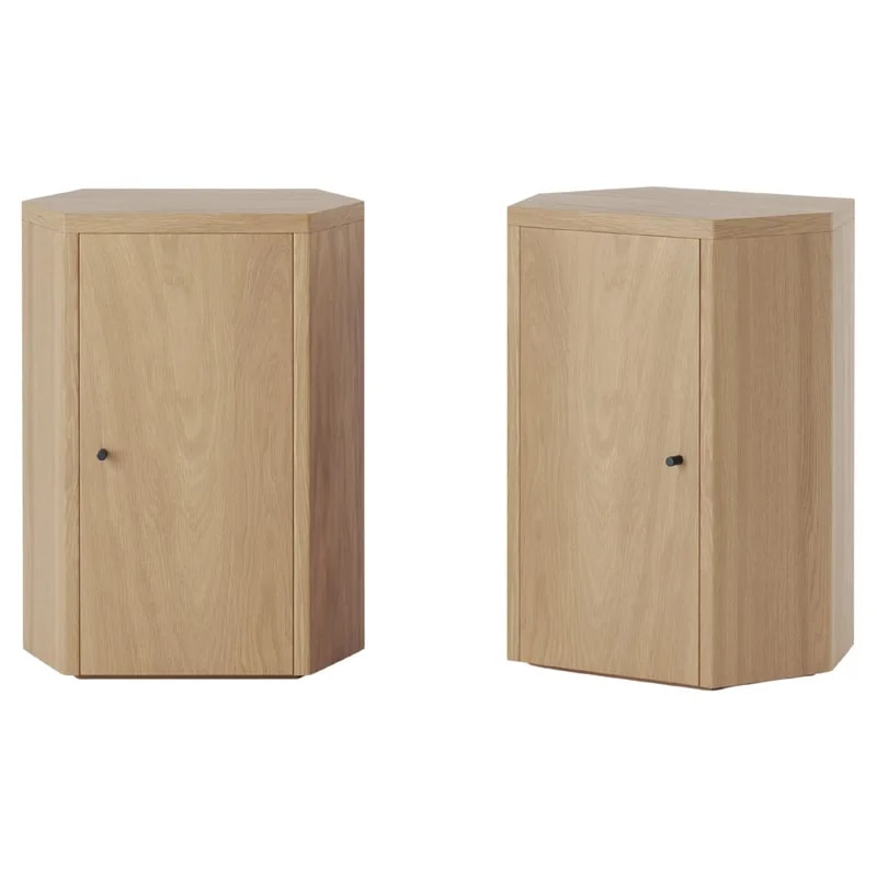 Pair of Constant Night Stands in Iroko Wood by Master Studio for Lemon — Furniture — resale