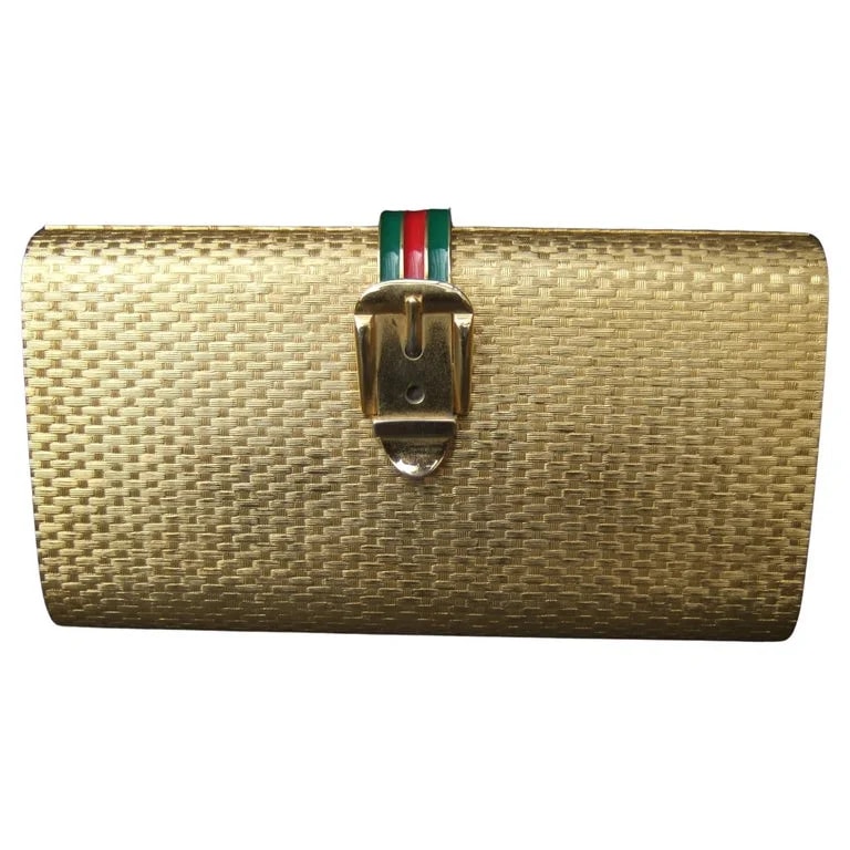Gucci — Gucci Italy Opulent Gilt Metal Minaudiere C 1970s — Handbag — resale