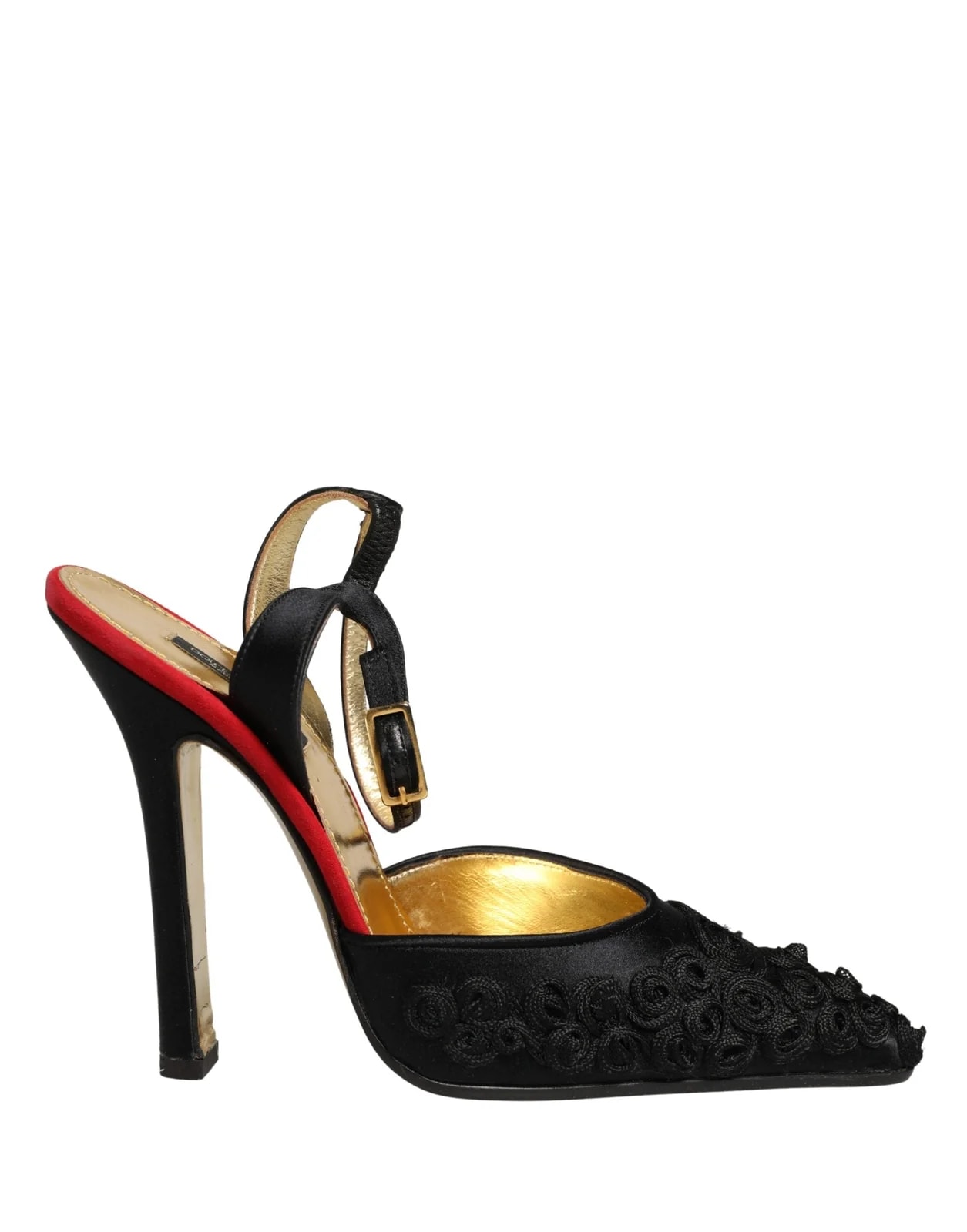 Dolce & Gabbana — Dolce & Gabbana Floral Ankle Strap — Designer Shoe — resale