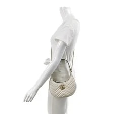 Gucci Matelasse Small GG Marmont Half Moon Hobo (dp090126a3r) 2