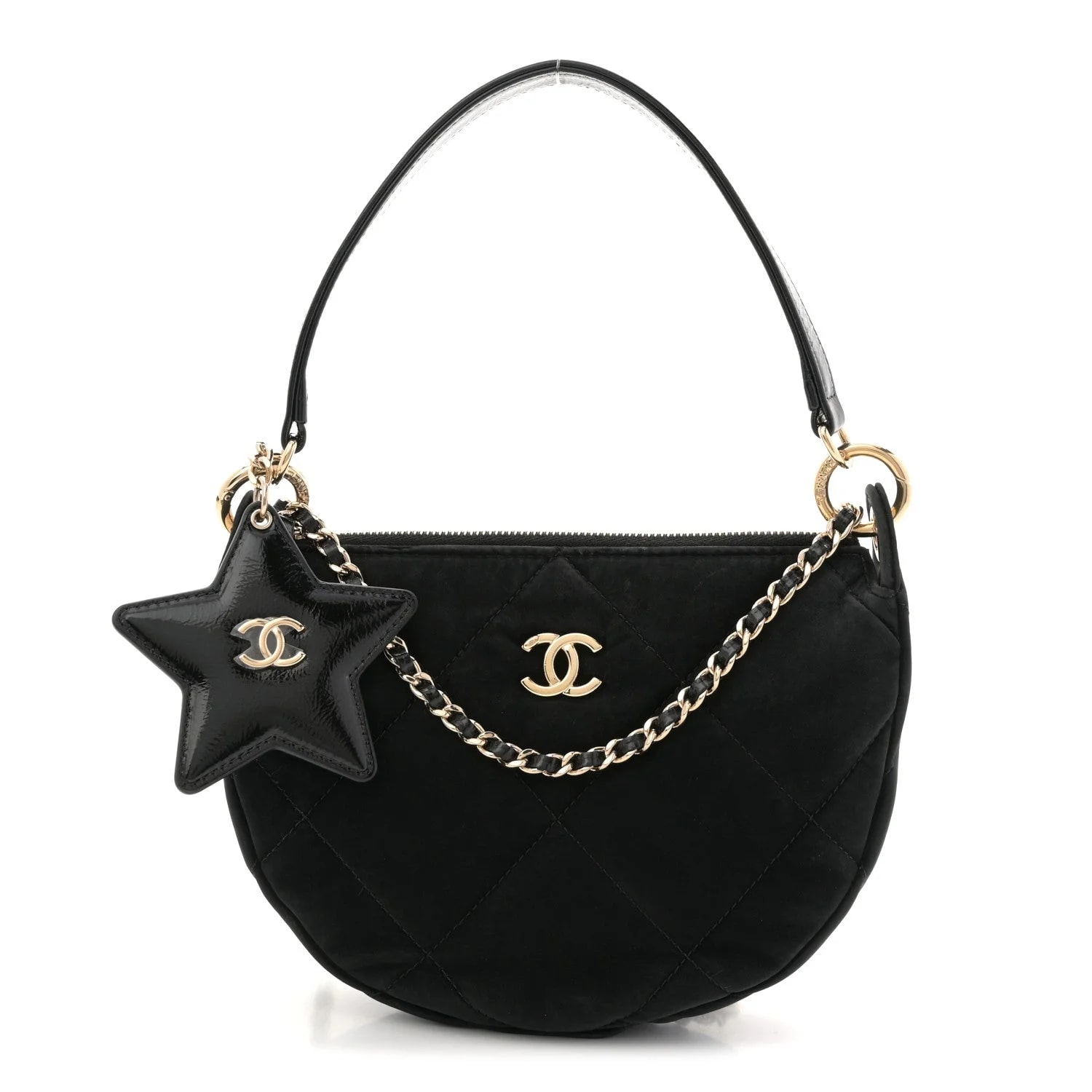 Chanel — Effect Shiny Crumpled Coco Neige With Chain — Handbag — resale